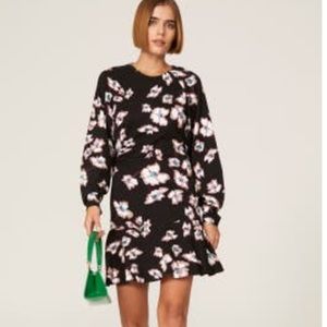 Tanya Taylor Noemie Lantern Sleeve Mini Designer Dress Size 10 NWT